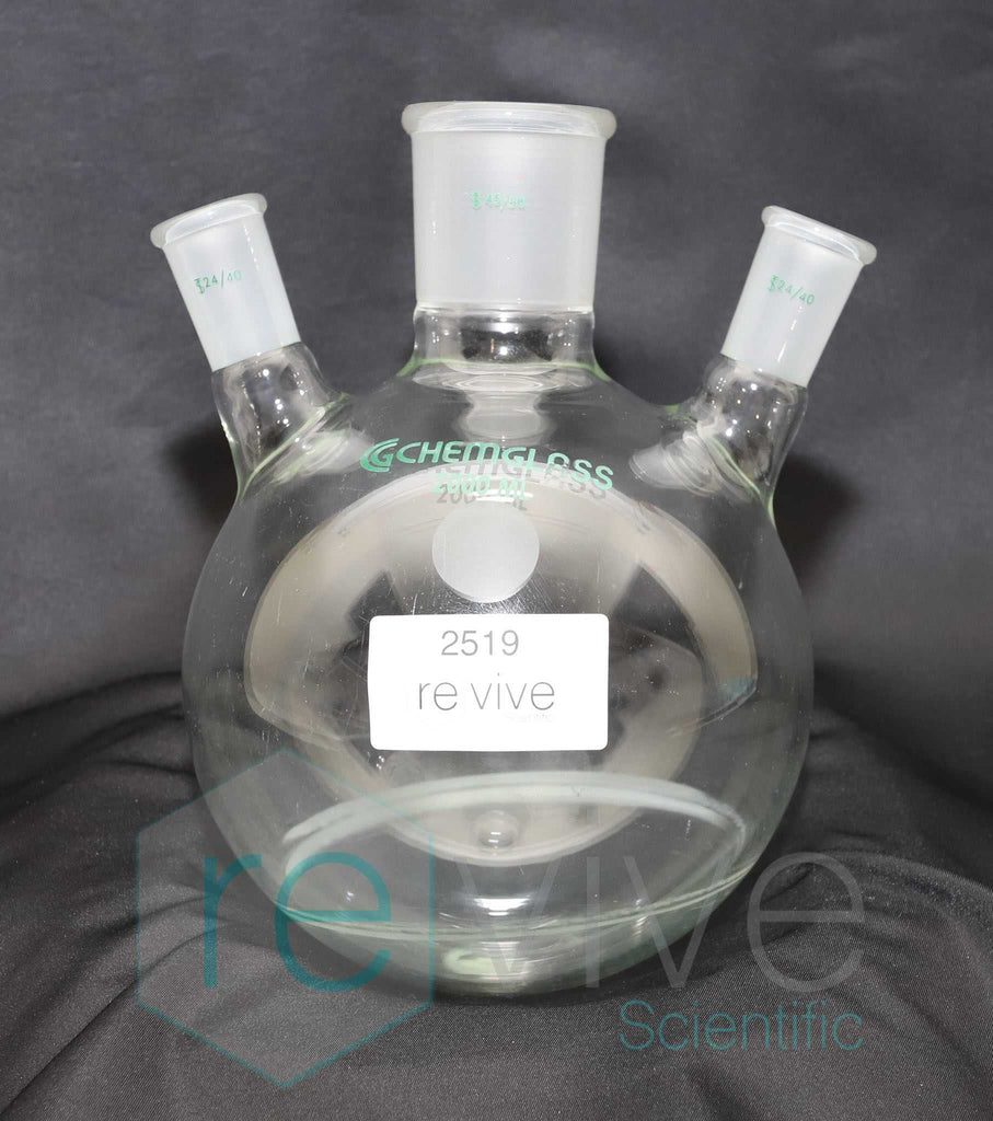 Chemglass 2000ml 3 Neck Flask