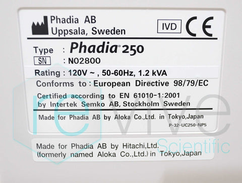 Phadia Instrument Thermo Scientific Phadia 250 Allergy Testing Instrument – Revive Scientific