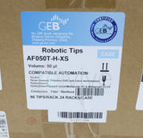 50 µl Robotic Tips Sterilized Filter Tecan / Perkin 10 Cases of 2,304 tips